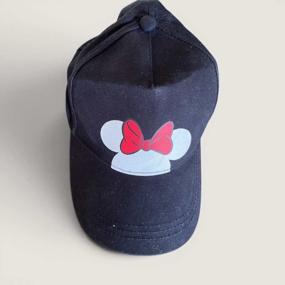 Disney Minnie Mouse Baseball Cap Women OSFM Black Red Bow New NWT Adjustable Hat